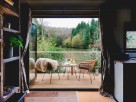Romantic Shepherd's Hut 1898 with Private Lakeside Hot Tub near Crewkerne, Somerset, England
